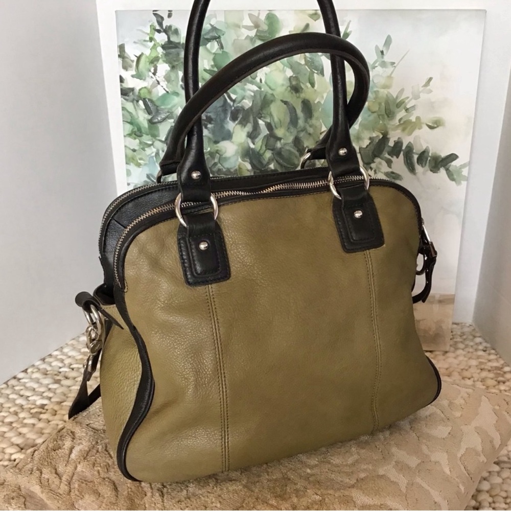 Aimee Kestenberg Green and Black Leopard Satchel - Picture 8 of 11